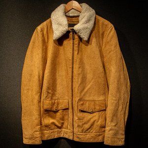 Scotch & Soda - SHERPA COLLAR LEATHER JACKET w/ REMOVABLE COLLAR